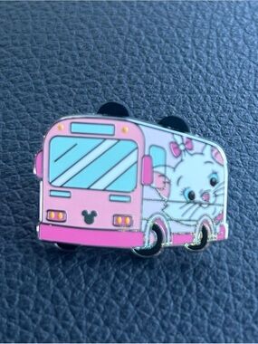 Disney Pink and White Kitty Bus Enamel Pin